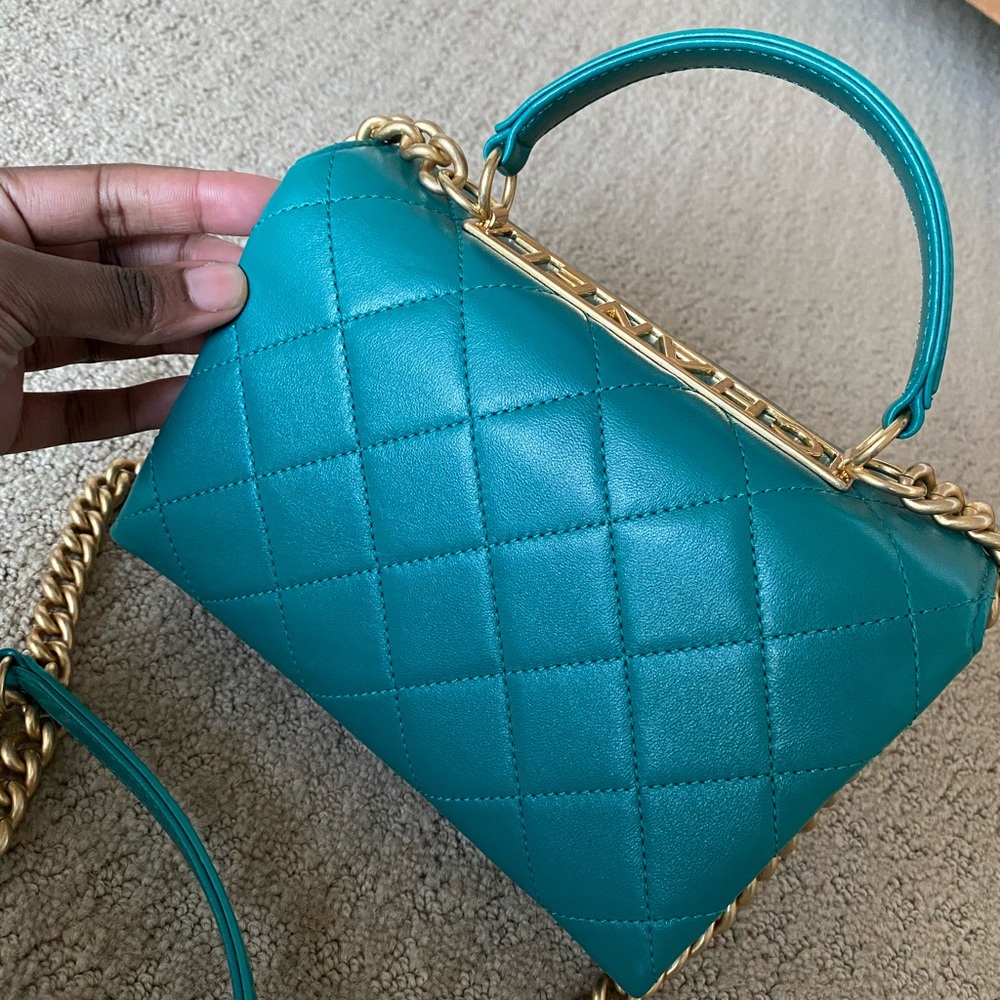 SOLD Chanel Lambskin Top Handle Mini Bag - Picture 3 of 8